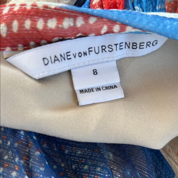 Diane Von Furstenberg Fleurette Billowy Chiffon Silk Batik Land Kaftan Dress - Picture 12 of 16